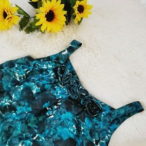 J. Crew floral Rosette Tank